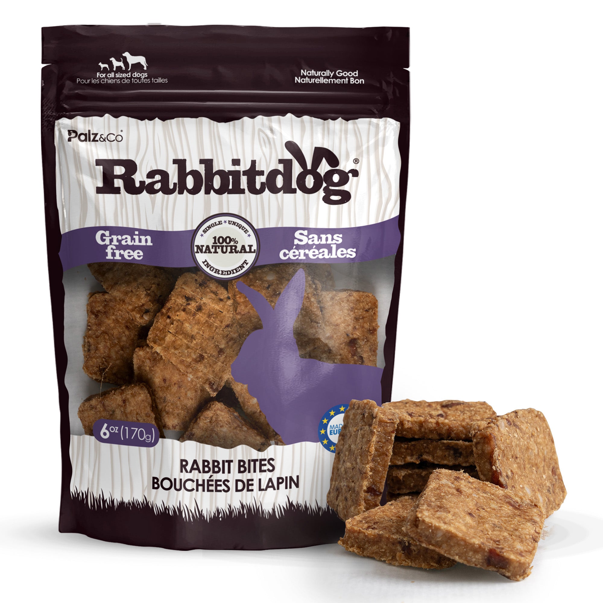 Rabbitdog Rabbit Bites Dog Treats, 6 oz - All Natural Perfection