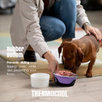 Thermocool Insulated Pet Bowls, No-Skid Base (Purple)