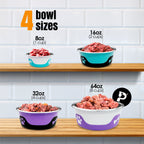 Thermocool Insulated Pet Bowls, No-Skid Base (Light Purple)