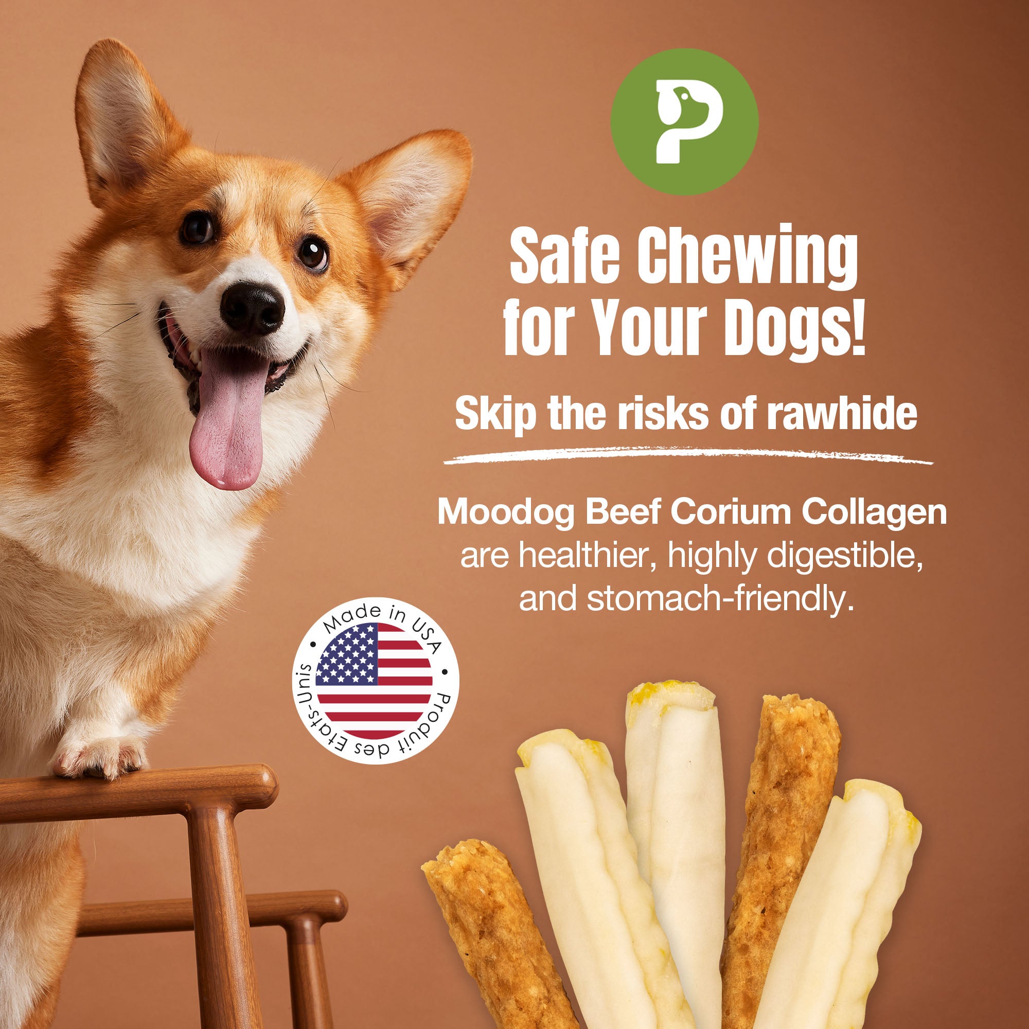 Moodog Collagen Roll (pumpkin and oatmeal)