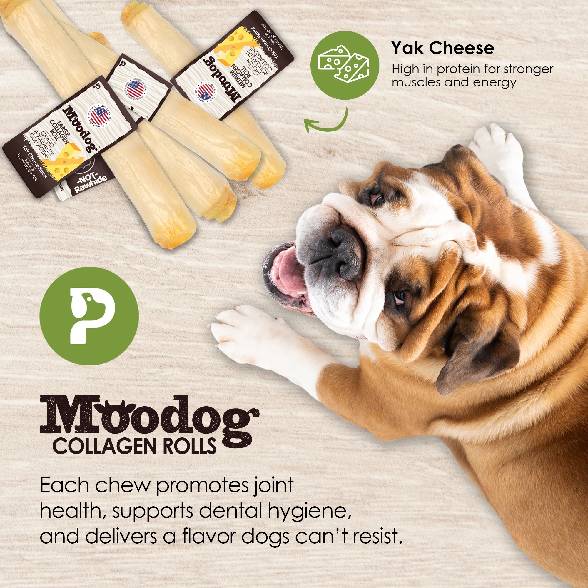 Moodog Collagen Roll (Yak cheese)