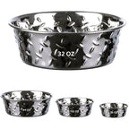 Stainless Steel Pet Bowls, No-Skid Base