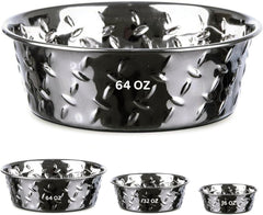 Stainless Steel Pet Bowls with Non Skid Base