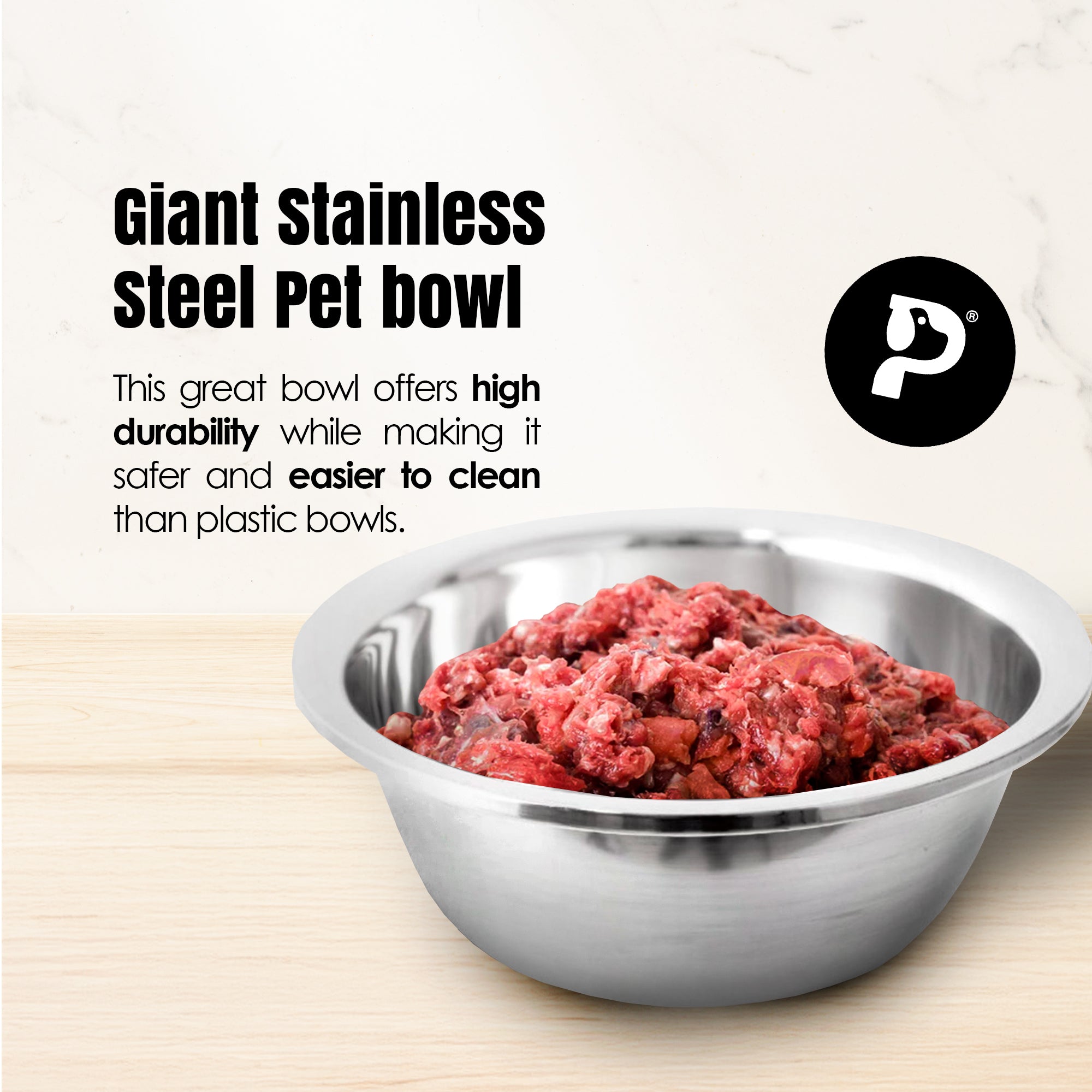 Stainless Steel Pet Bowl Giant - 384oz. (12QT)