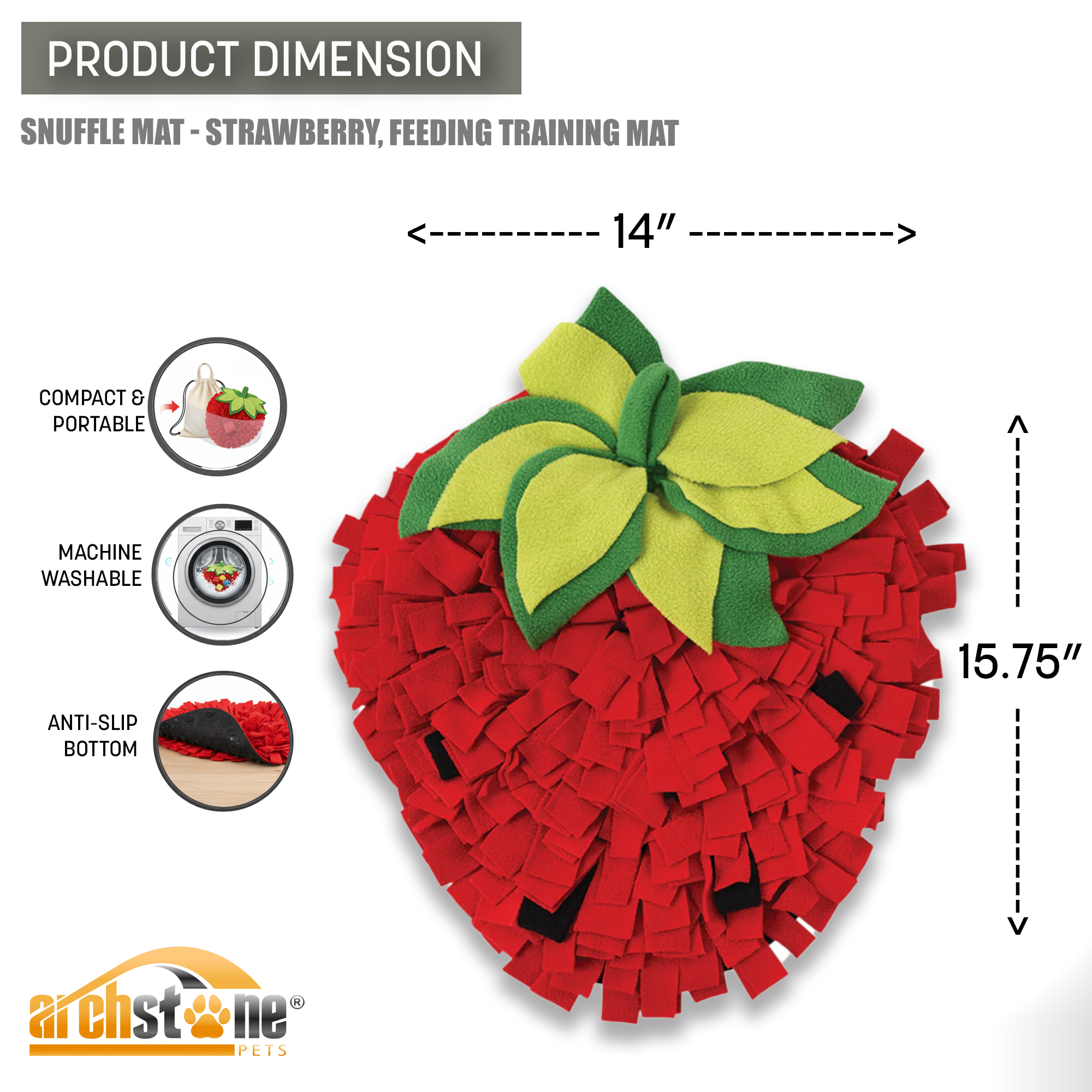 Archstone Pets - Strawberry Snuffle Mat