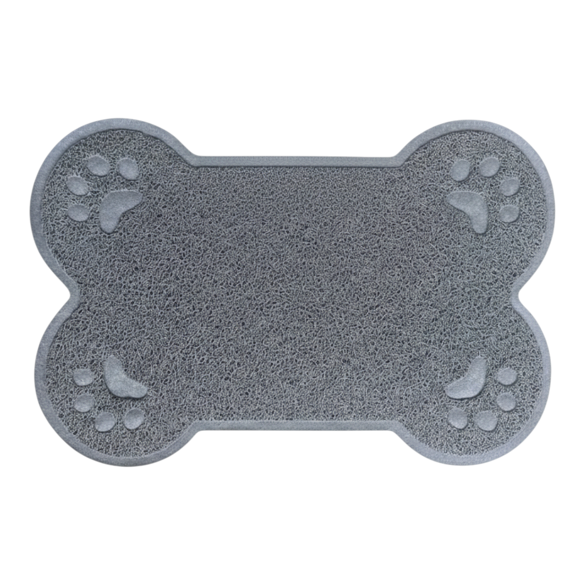 Archstone Pets - Dining Mat for Pet - Gray, Bone Shape Main image