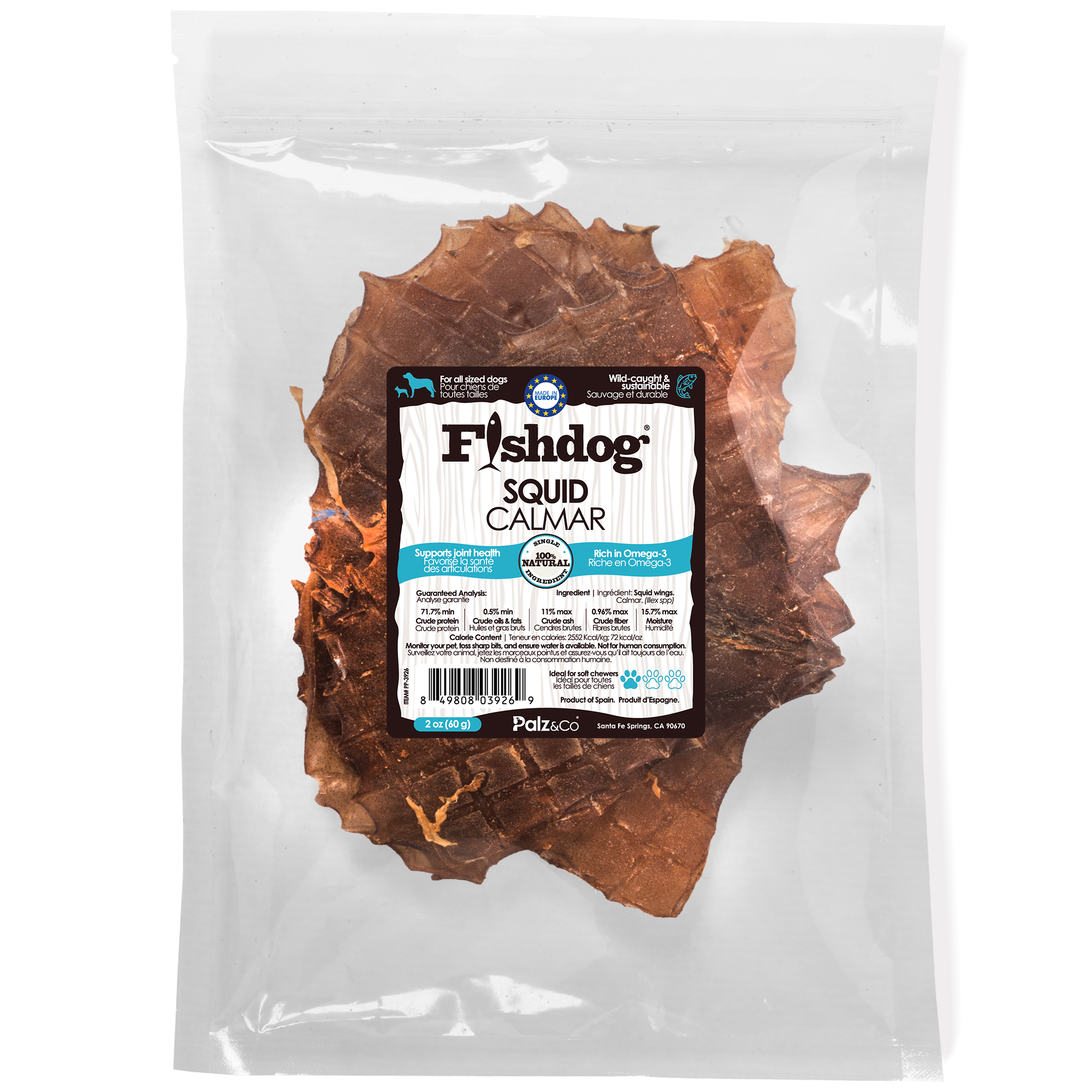Fishdog Dehydrated Squid - 2 oz (60g) Main image