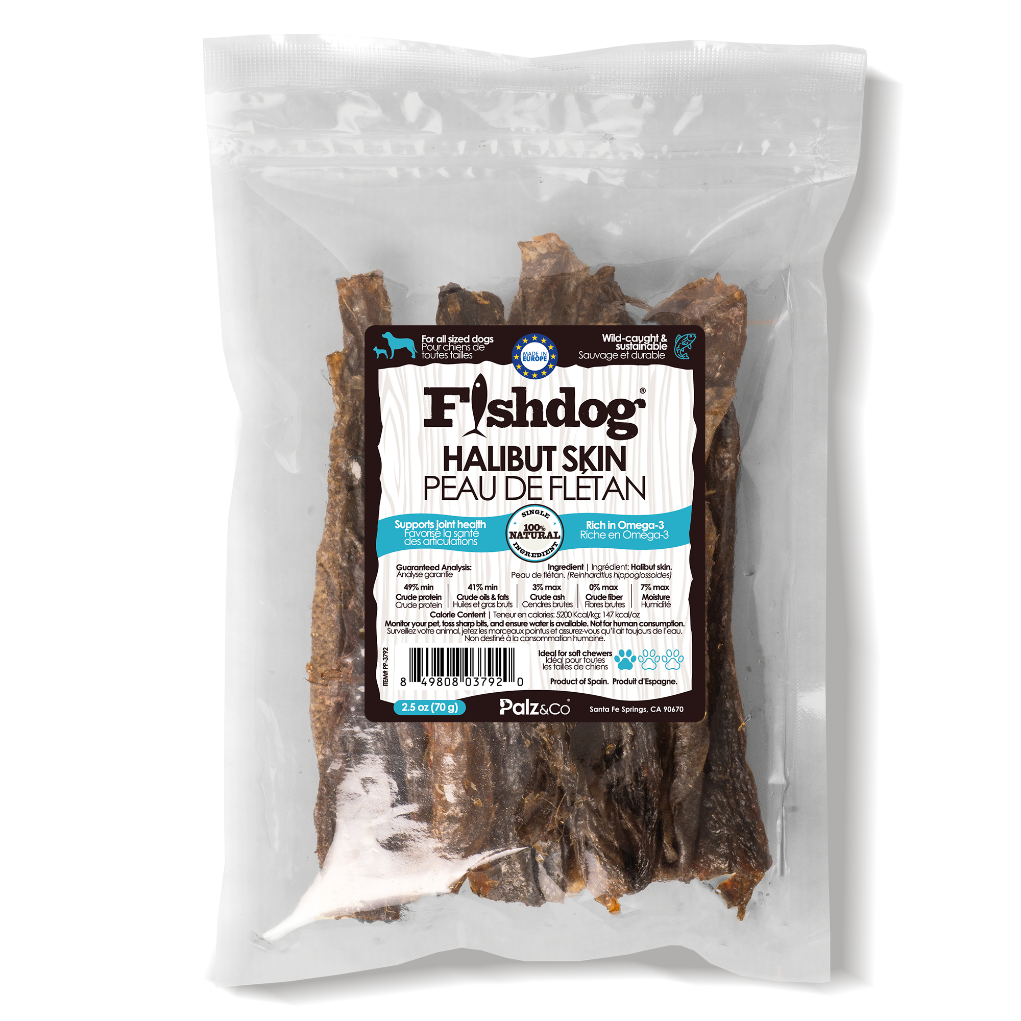 Fishdog Halibut Skin - 2.5 oz (70g)