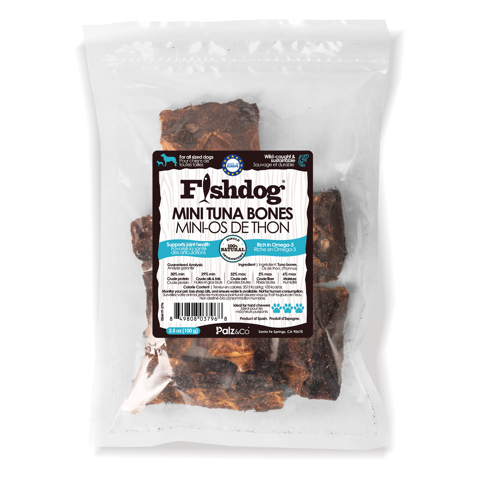 Fishdog Tuna Bones - 3.5 oz (100g) - Mini & Jumbo