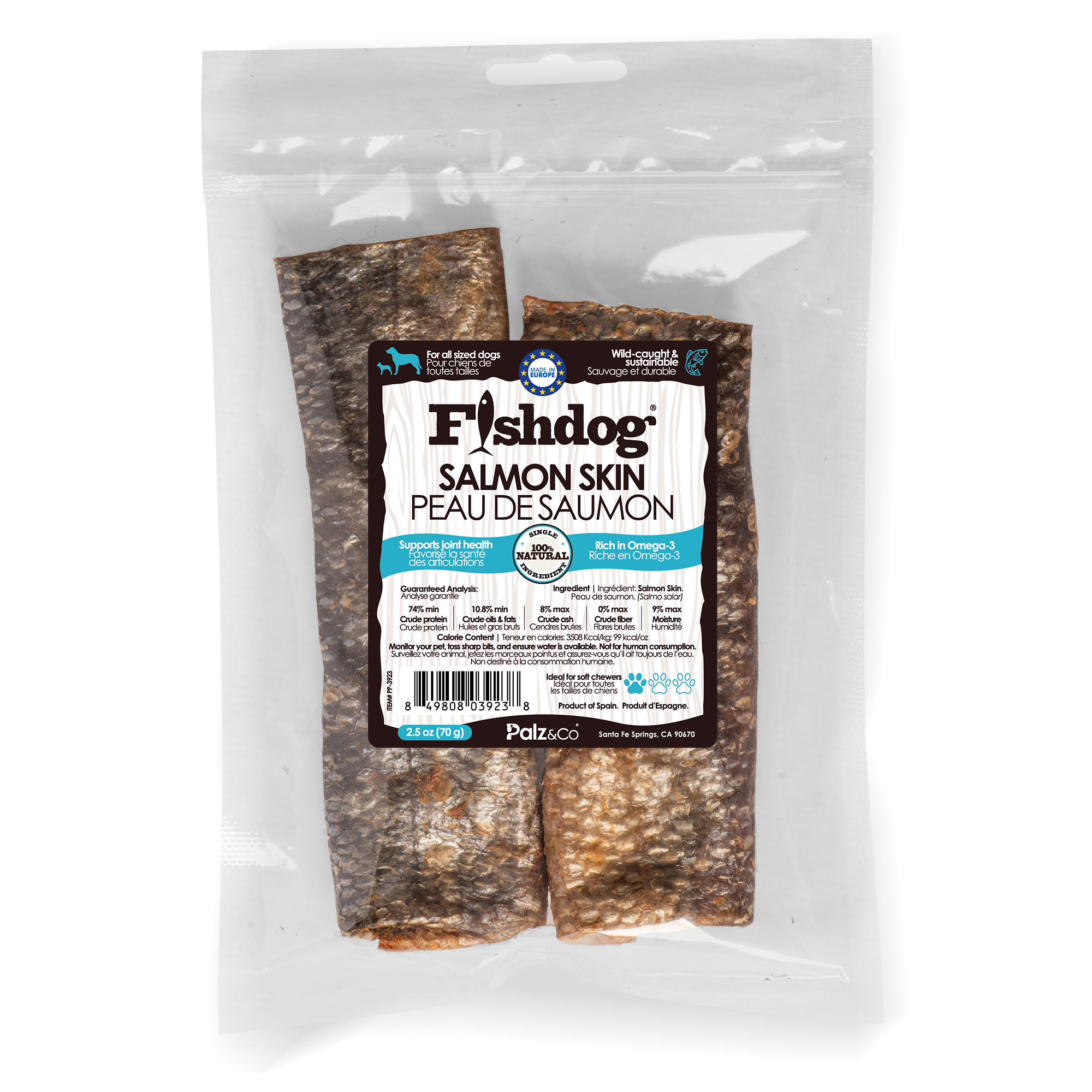 Fishdog Salmon Skin - 2.5 oz (70g)