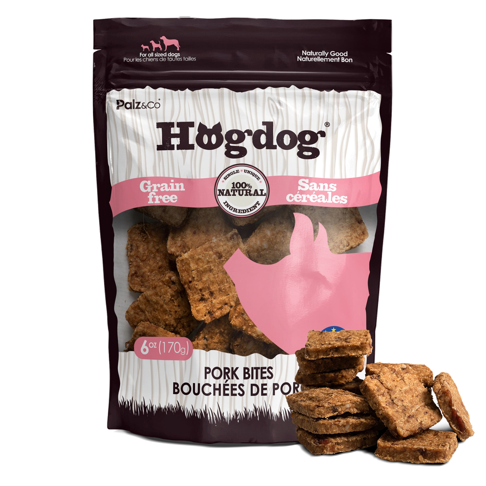 Hogdog Pork Bites Dog Treats - 6 oz Main image