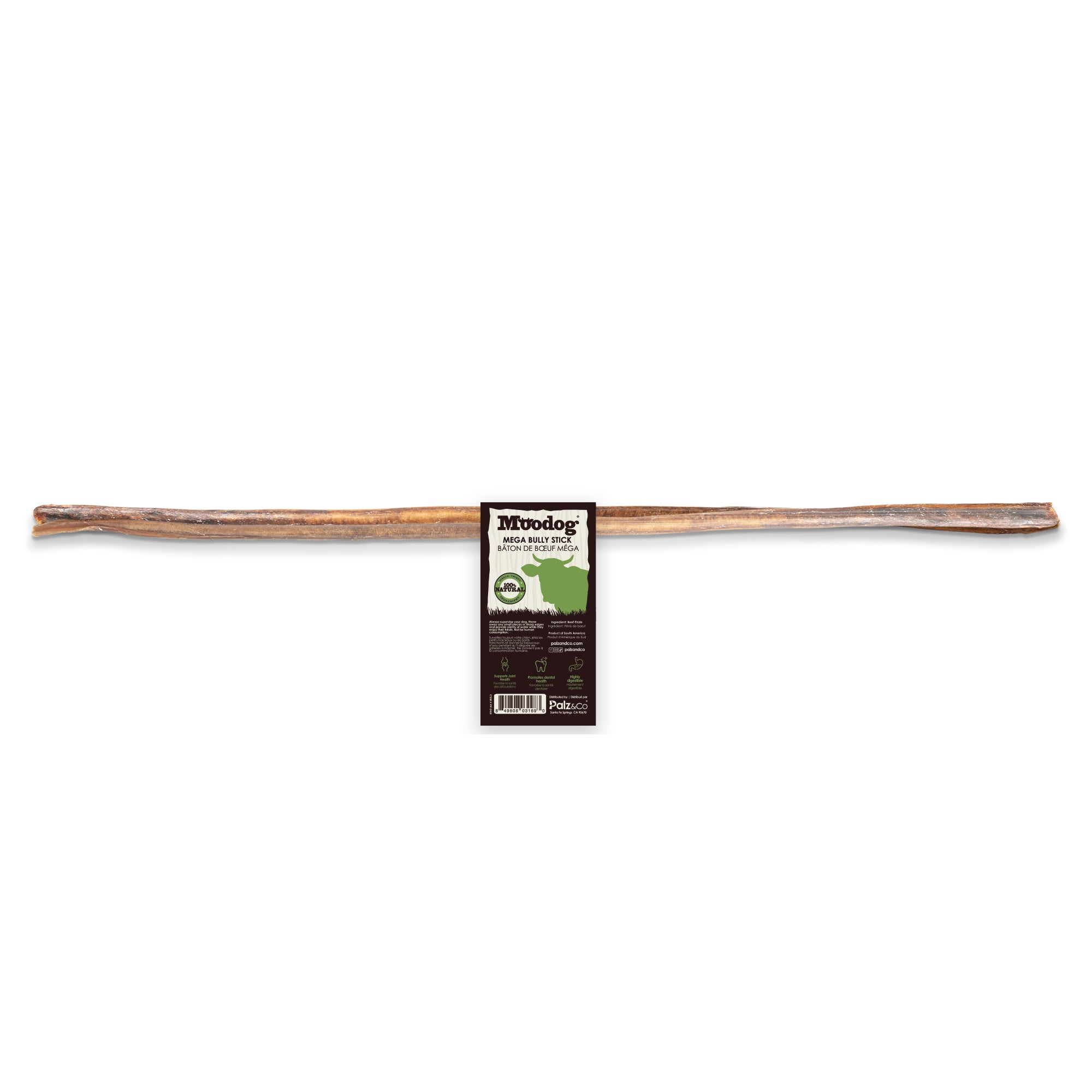 Moodog Beef Cane Bully Stick - Mega 35" Main image