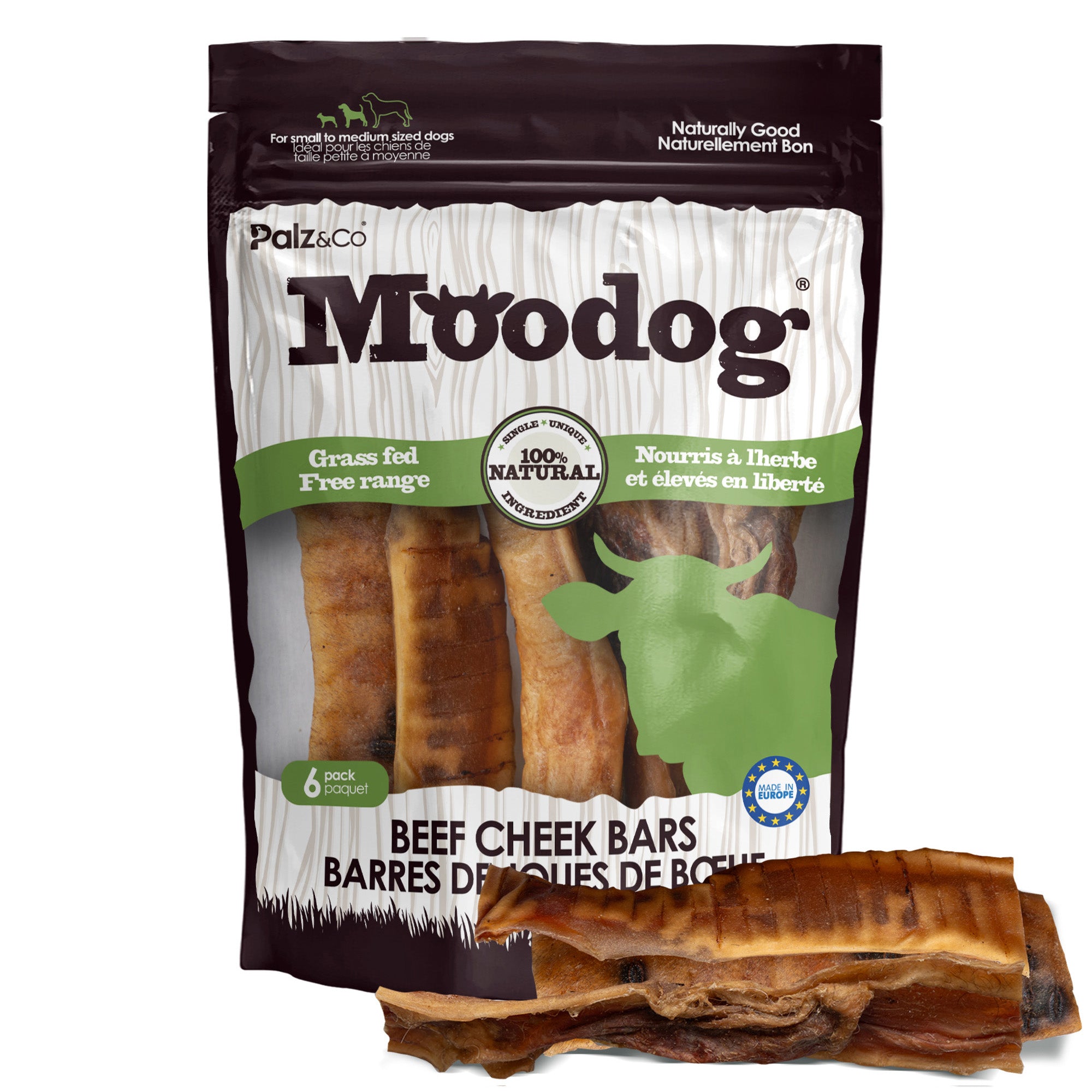 Moodog Beef Cheek Bars - Pack of 6 Main image