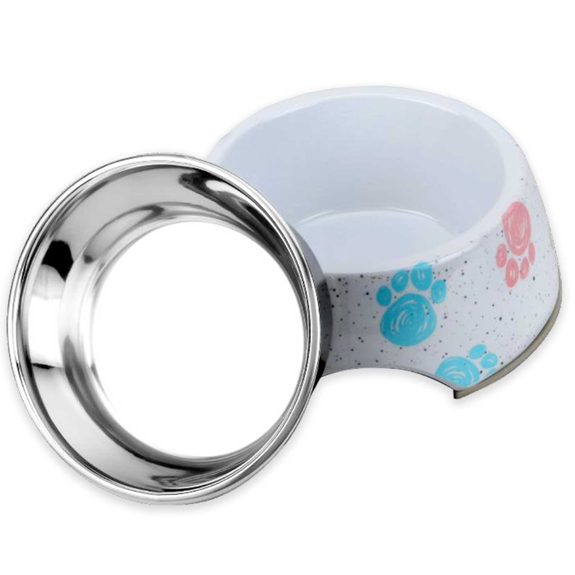 Retro Inspired Food Water Bowls, No-Skid Base - 8oz to 48oz