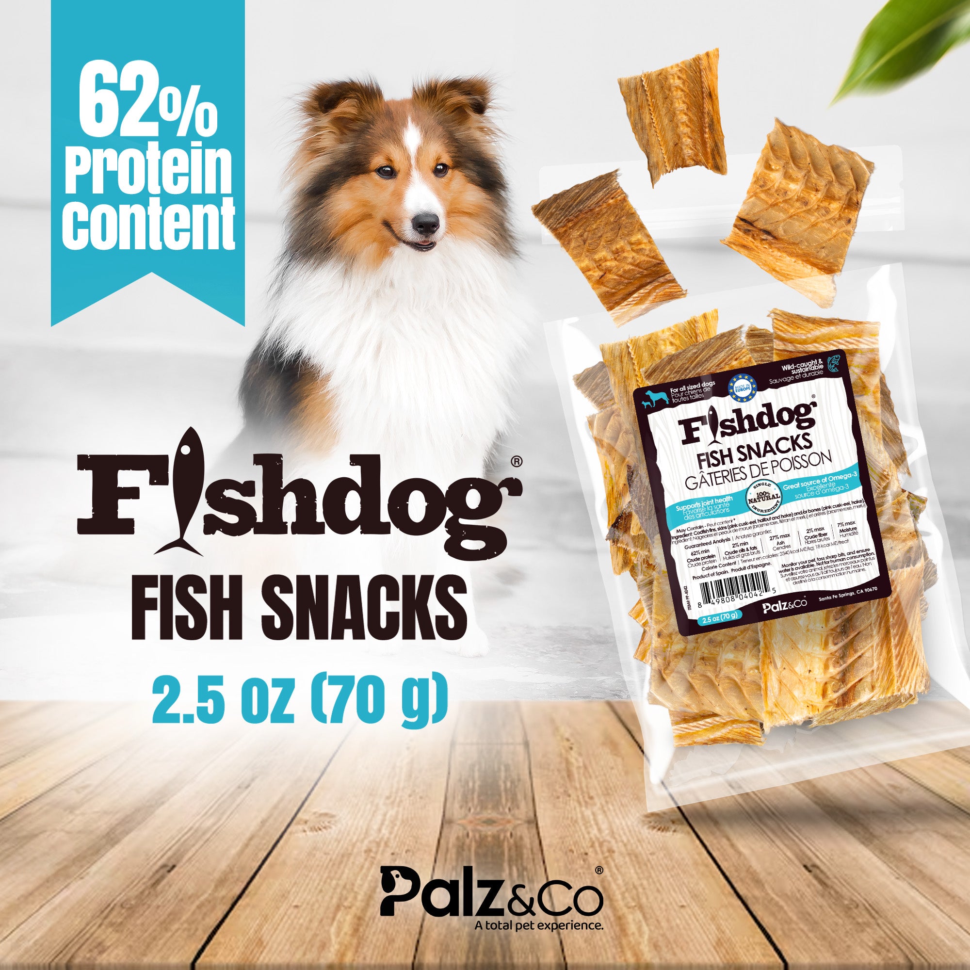 Fishdog Fish Snacks Dog Treats - 2.5 oz