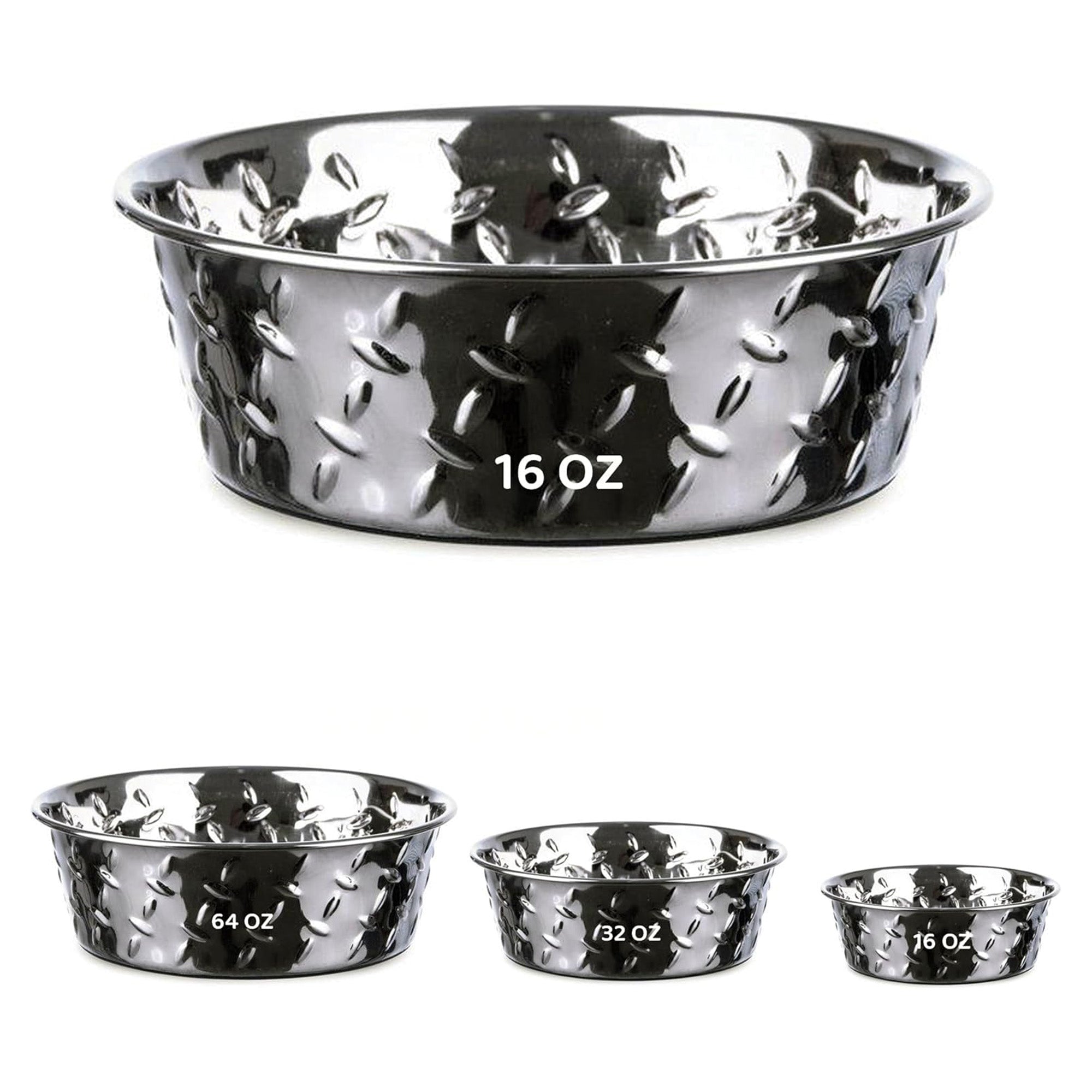 Non-Skid Stainless Steel Dog Bowl - 16oz, 32oz, 64oz Main image