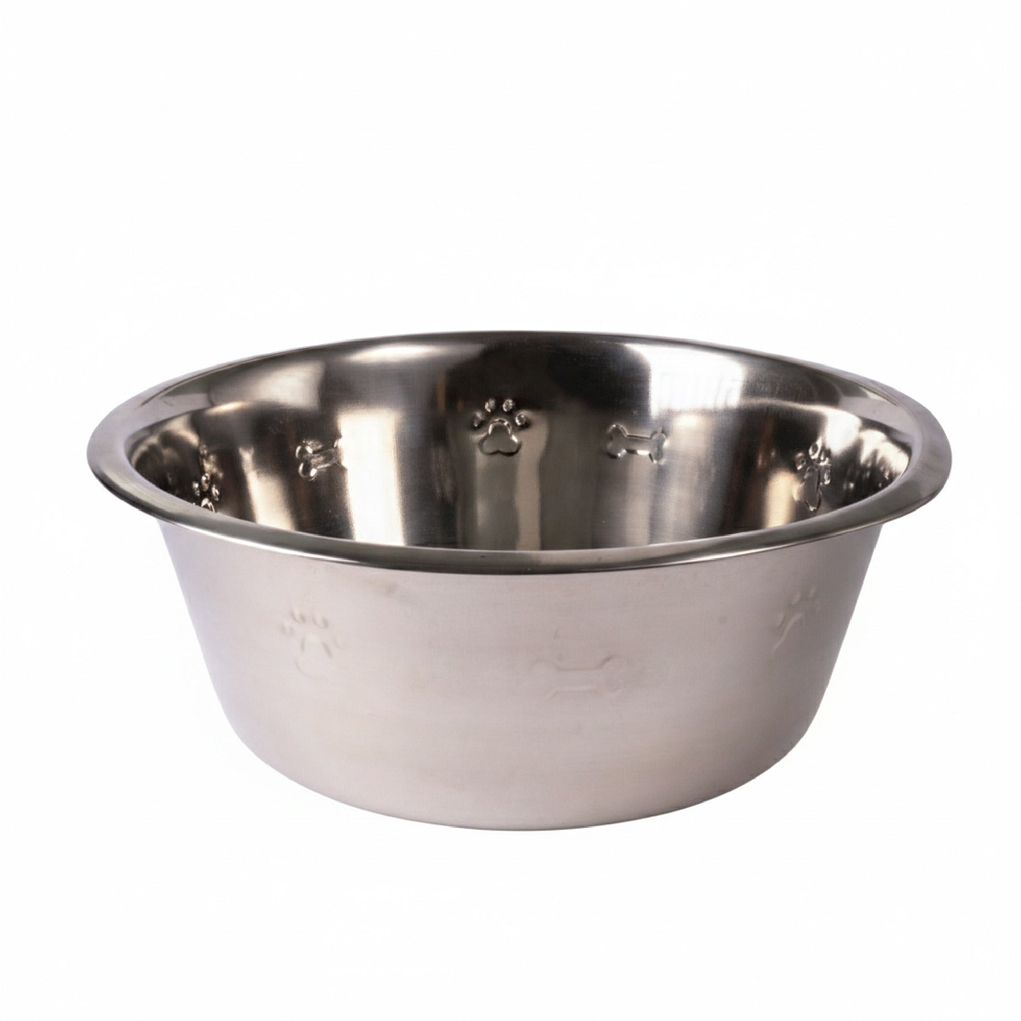 Stainless Steel Dog Bowls, Embossed with Paw & Bone - 8oz to 48oz Secondary image