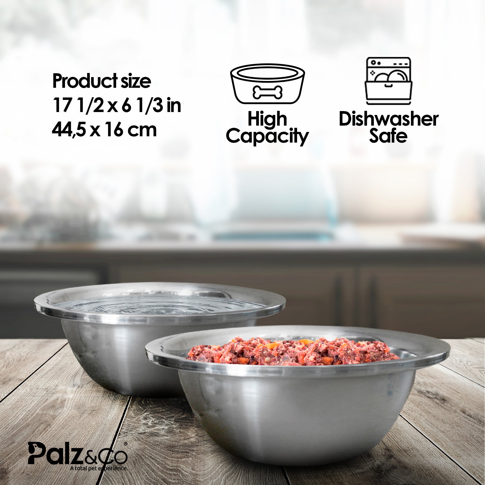 Stainless Steel Pet Bowl, Giant - 384oz