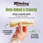 Moodog Beef Cow Ear Rolls Dog Chews - 3 Pack