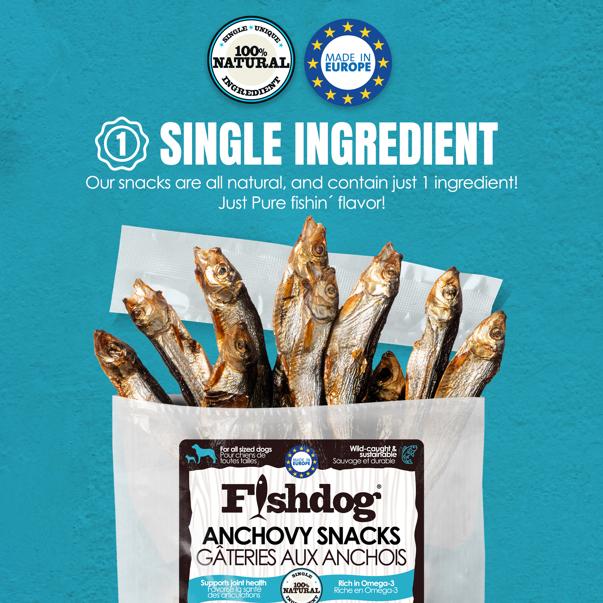 Fishdog Anchovy Snacks - 2.5 oz (70g) Secondary image