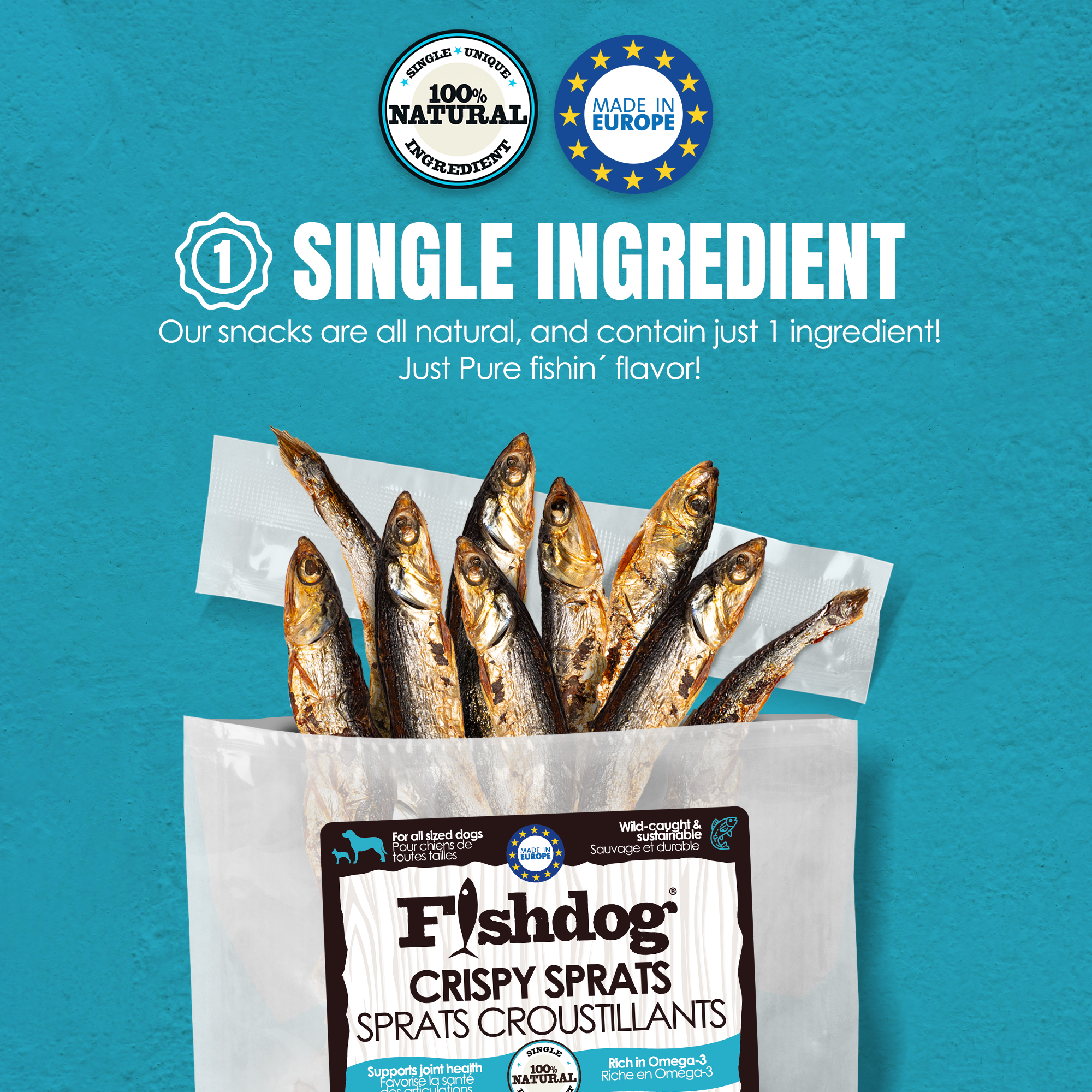 Fishdog Crispy Sprats - 2.5 oz (70g) Secondary image