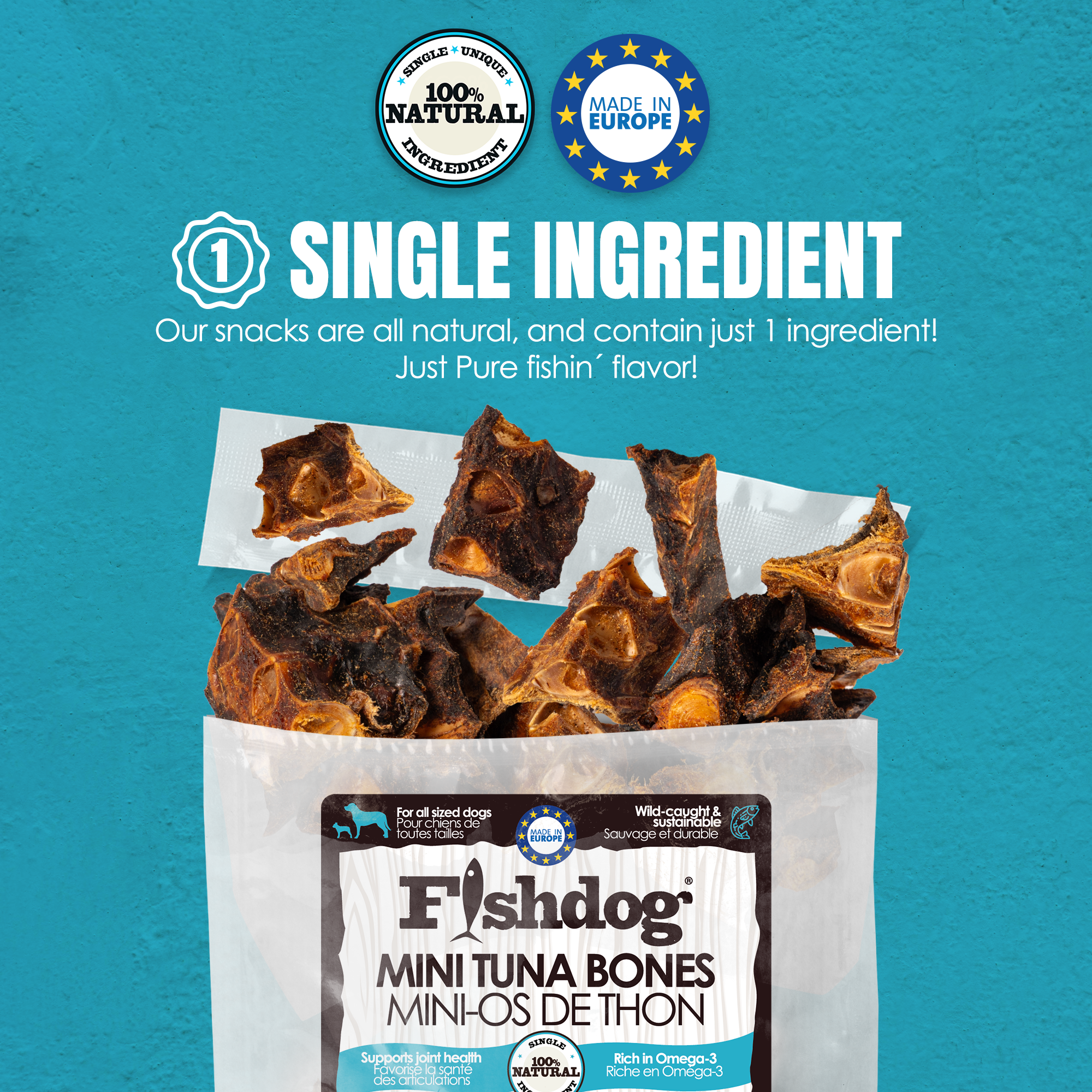 Fishdog Tuna Bones - 3.5 oz (100g) - Mini & Jumbo