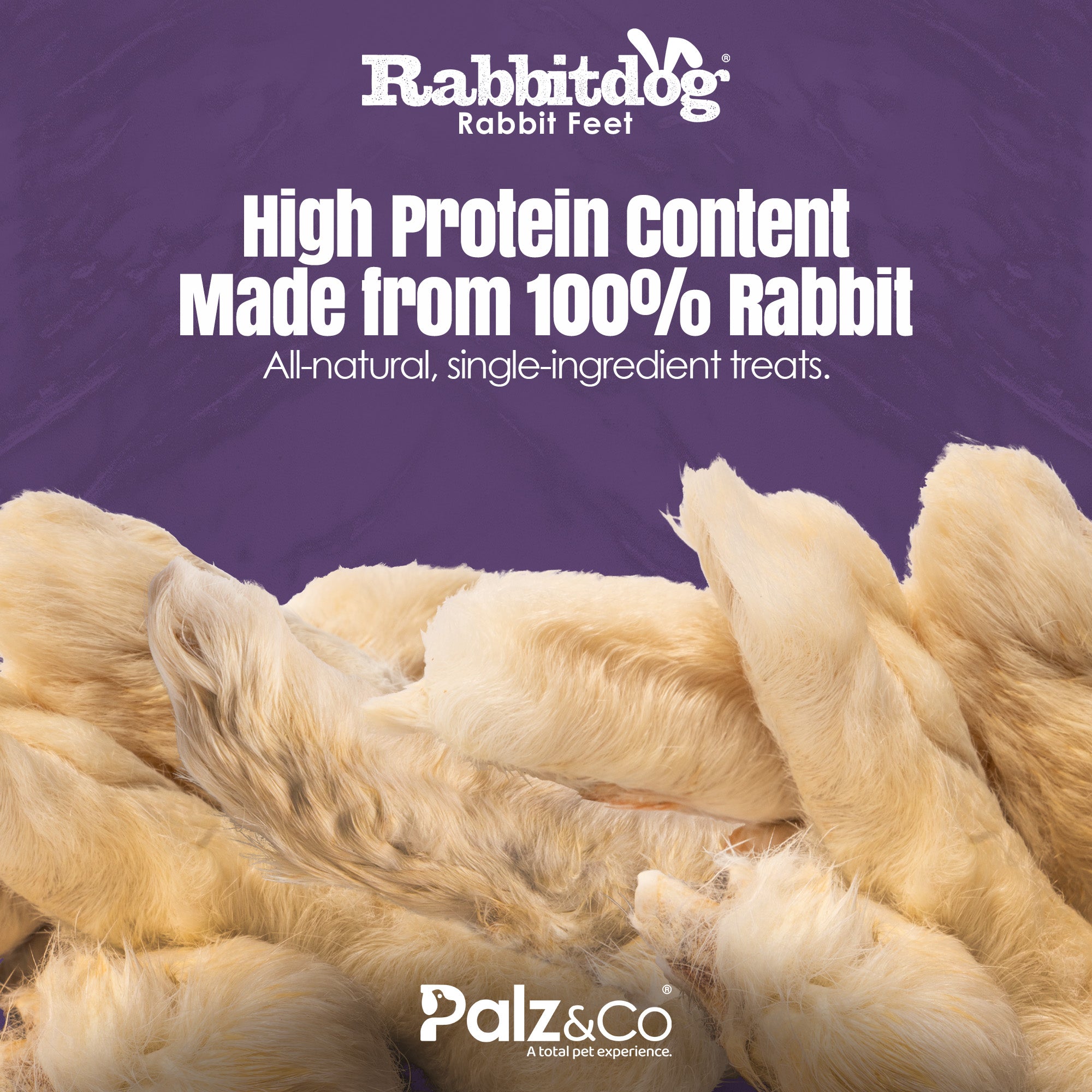 Rabbitdog Rabbit Feet (With Fur) - 3.5 oz (100g) Secondary image