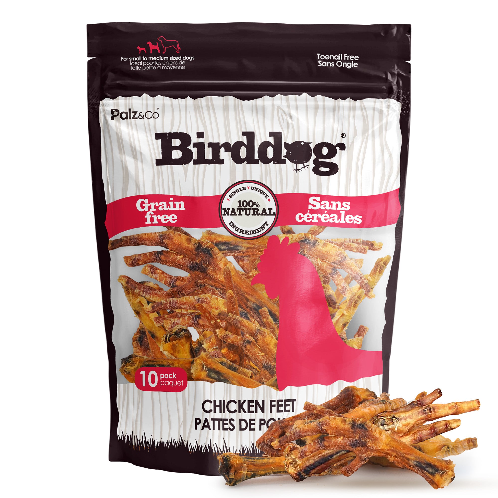 Birddog Chicken Feet Dog Treats - Pack of 10 & 35 Main image
