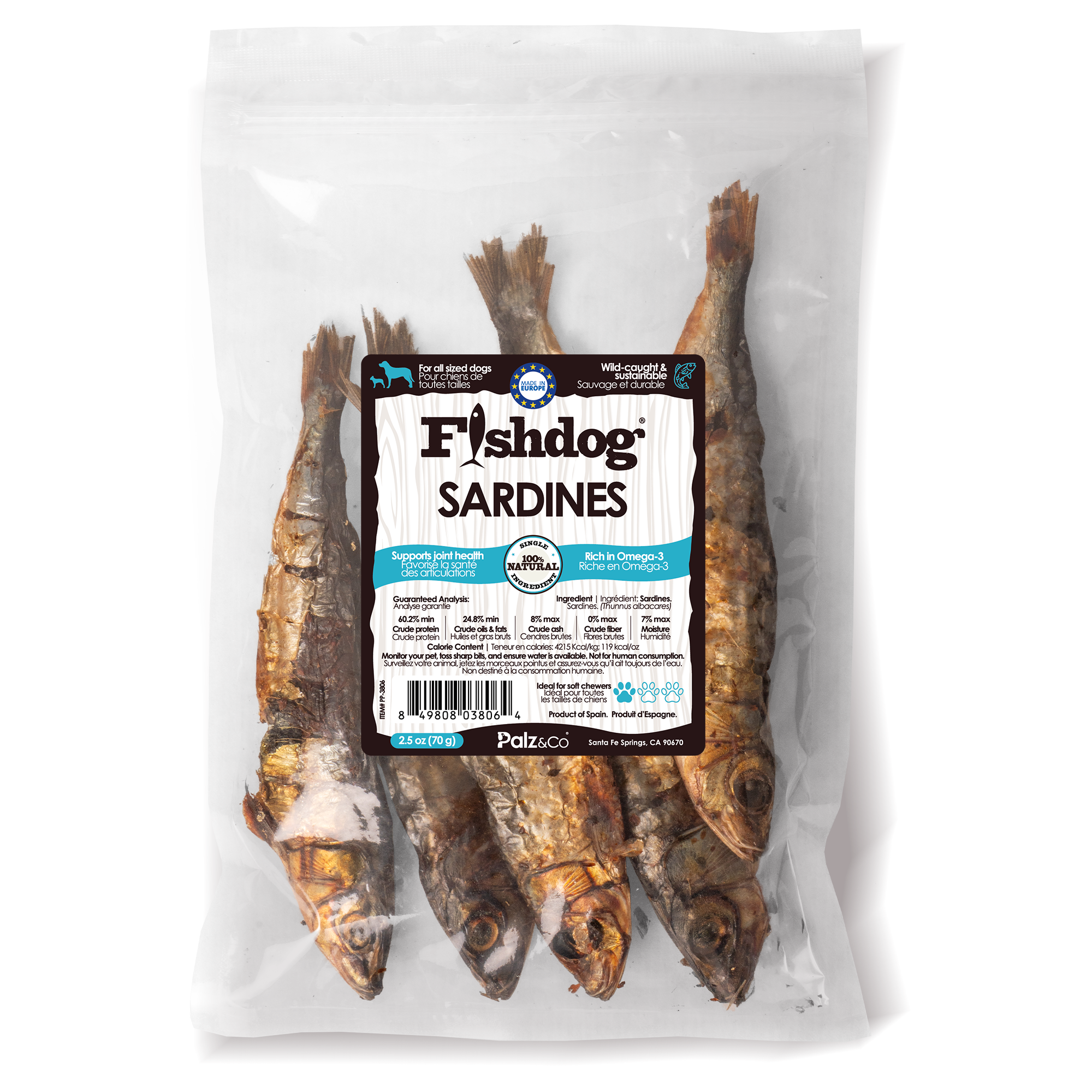 Fishdog Sardines - 2.5 oz (70g) Main image
