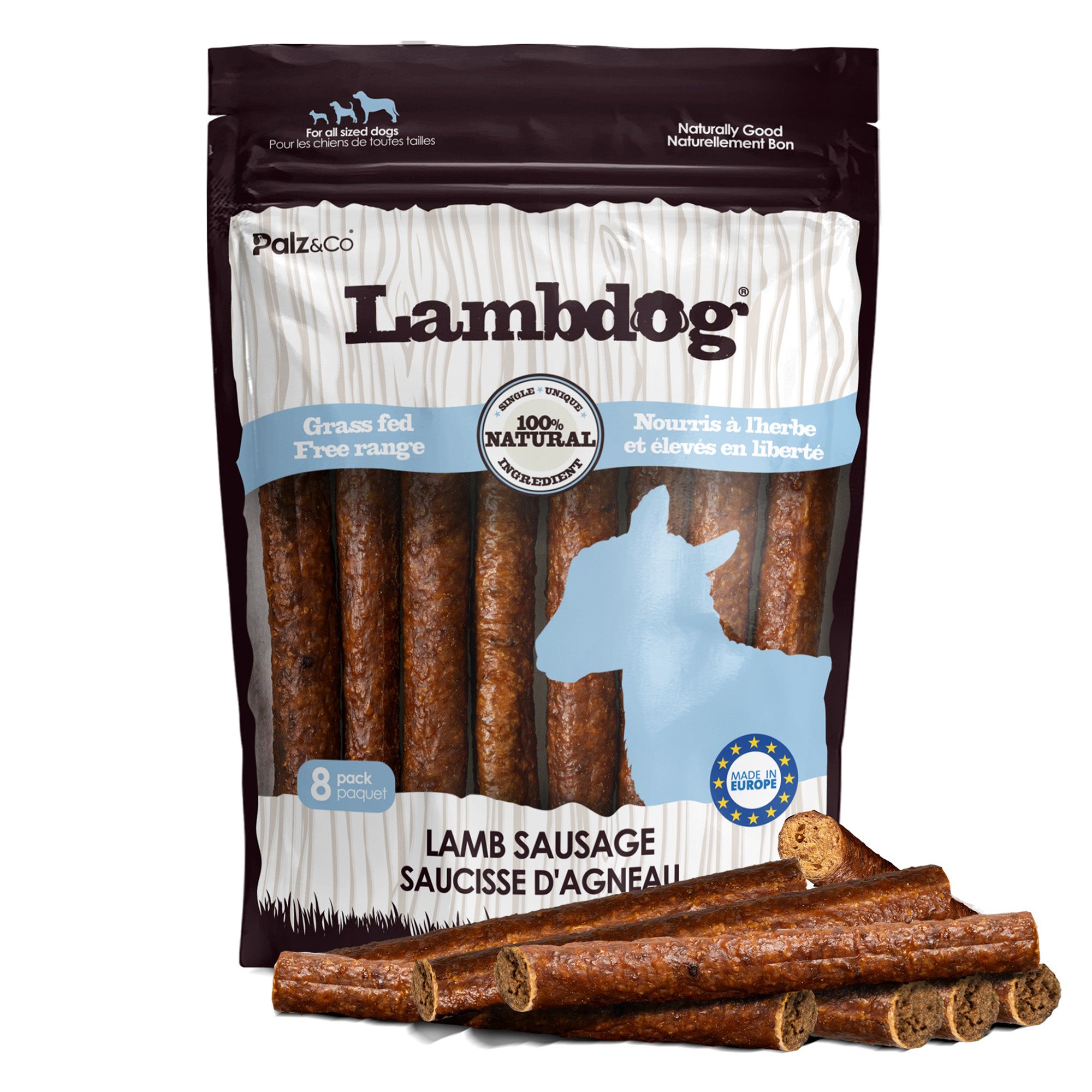 Lambdog Lamb Sausage Dog Treats - Pack of 8 & 20 Main image