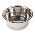 Stainless Steel Dog Bowls, Embossed with Paw & Bone - 8oz to 48oz