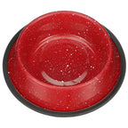 Stainless Steel Pet Bowls Speckled, No-Skid Base