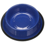 Stainless Steel Pet Bowls Speckled, No-Skid Base