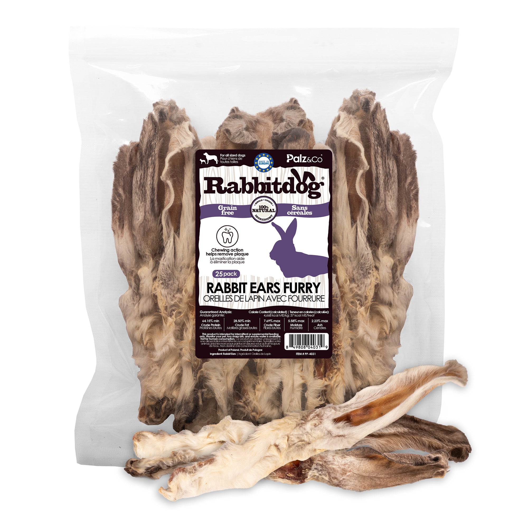 Rabbitdog Rabbit Ears (With Fur) - Pack of 10, 15, & 25