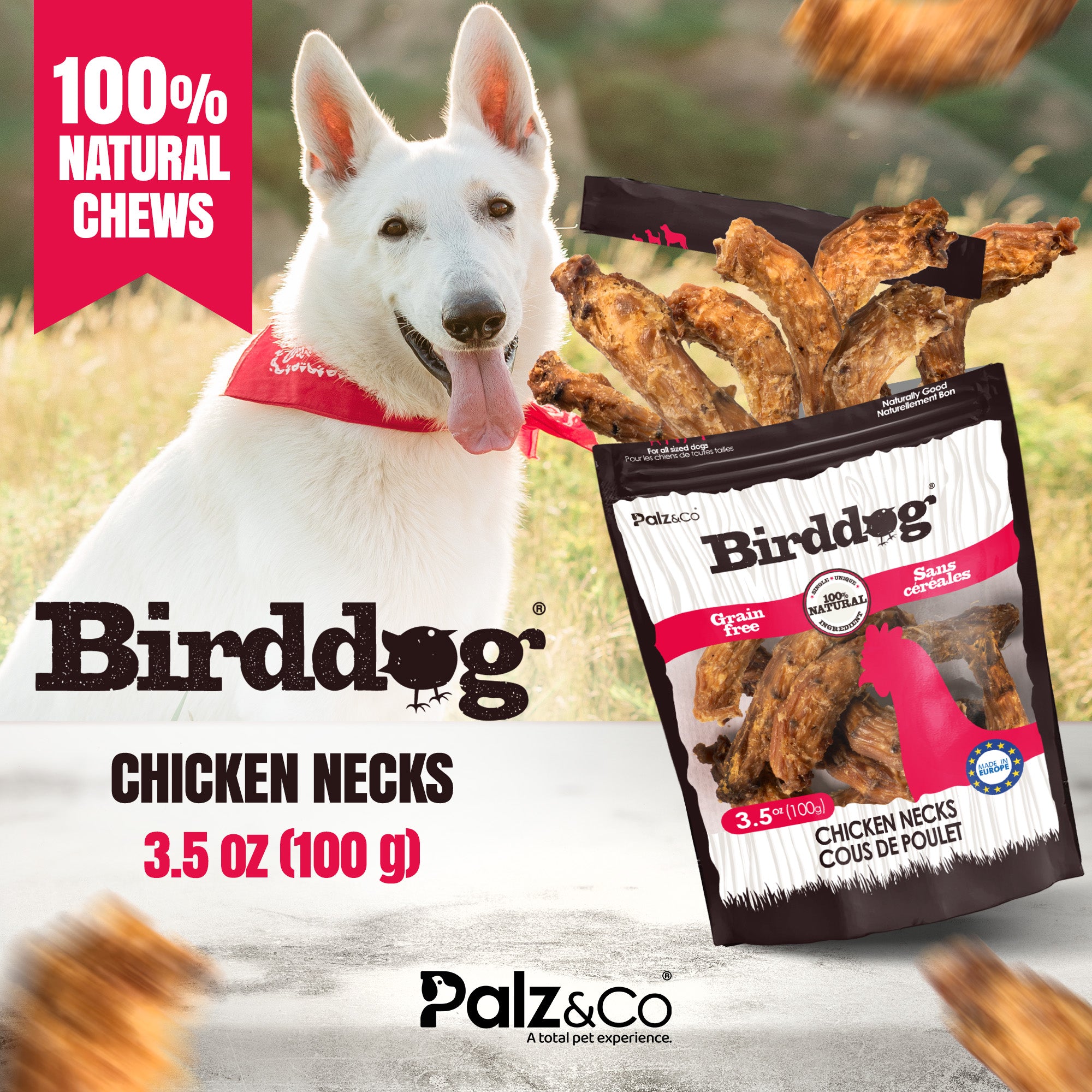 Birddog Chicken Necks - 3.5 oz (100g)