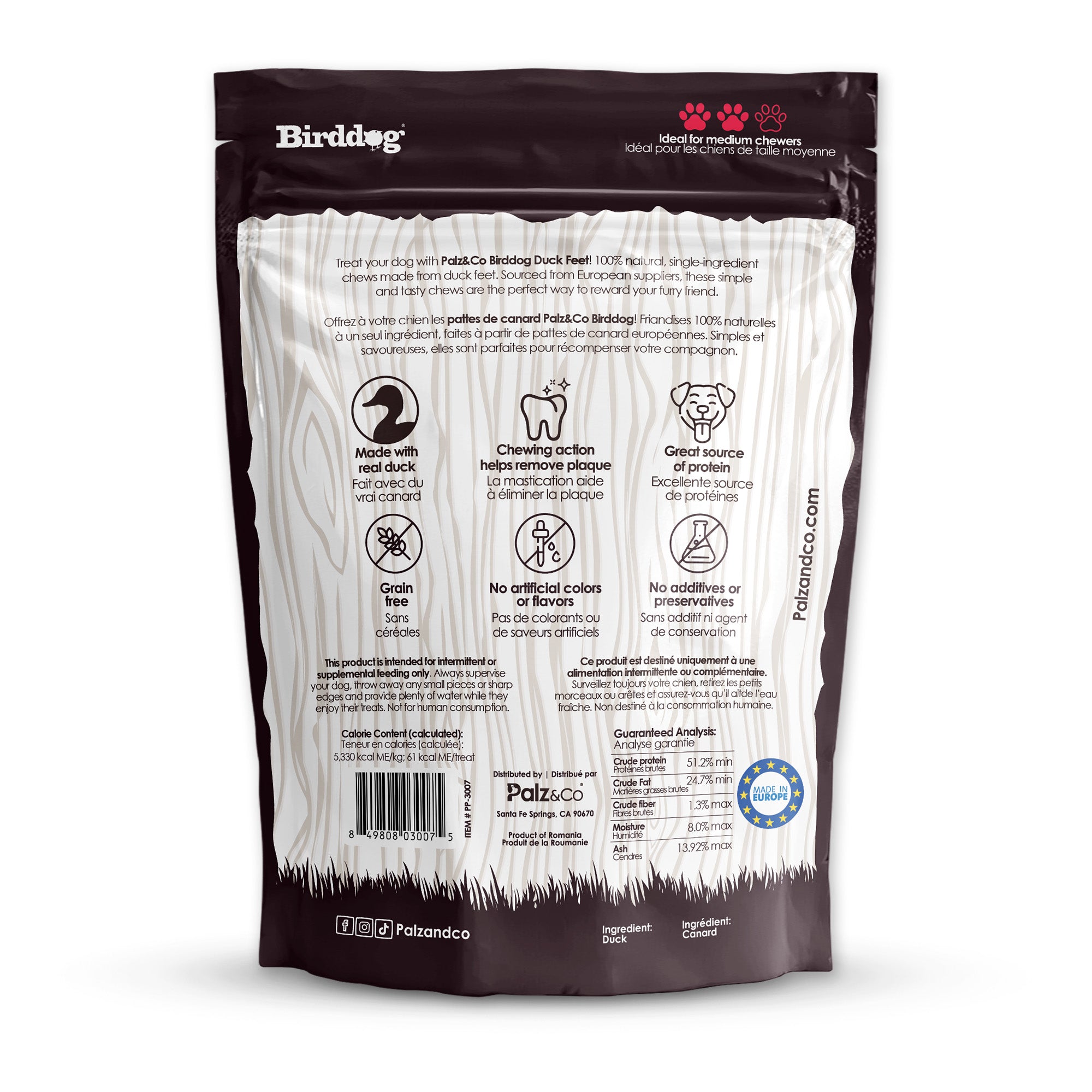 Birddog Duck Feet Chews (No Nails) - Pack of 10 & 35