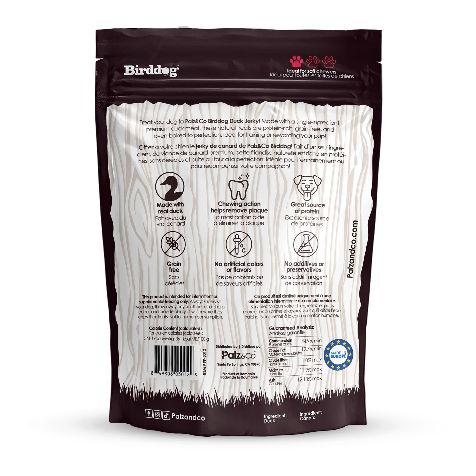 Birddog Duck Jerky Chews - Pack of 10