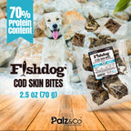 Fishskin Dog Cod Bites Cubes - 2.5 oz