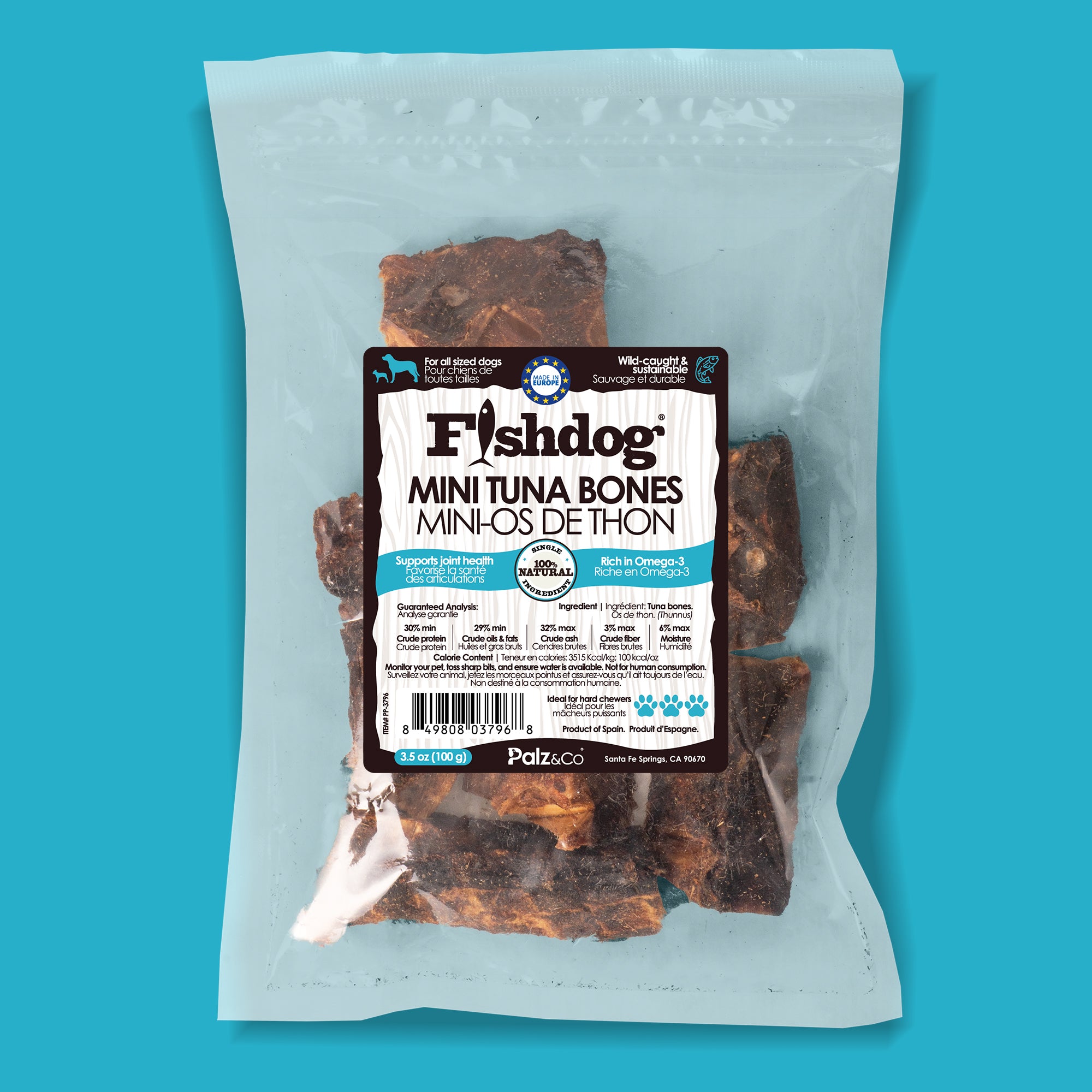 Fishdog Tuna Bones - 3.5 oz (100g) - Mini & Jumbo
