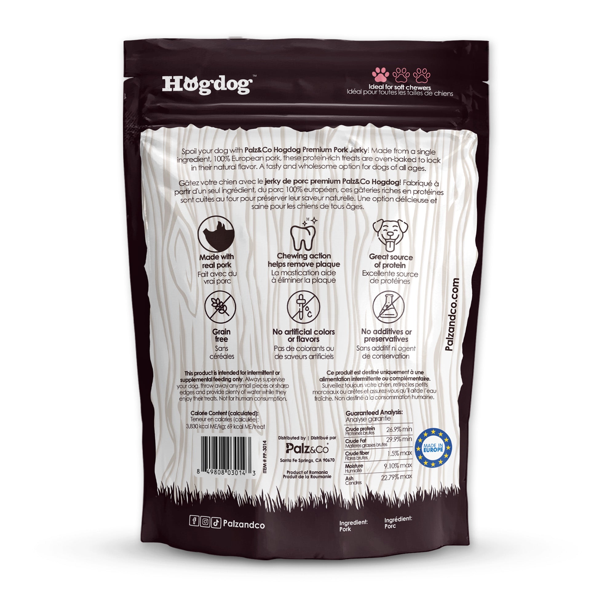 Hogdog Pork Jerky Chews - Pack of 10