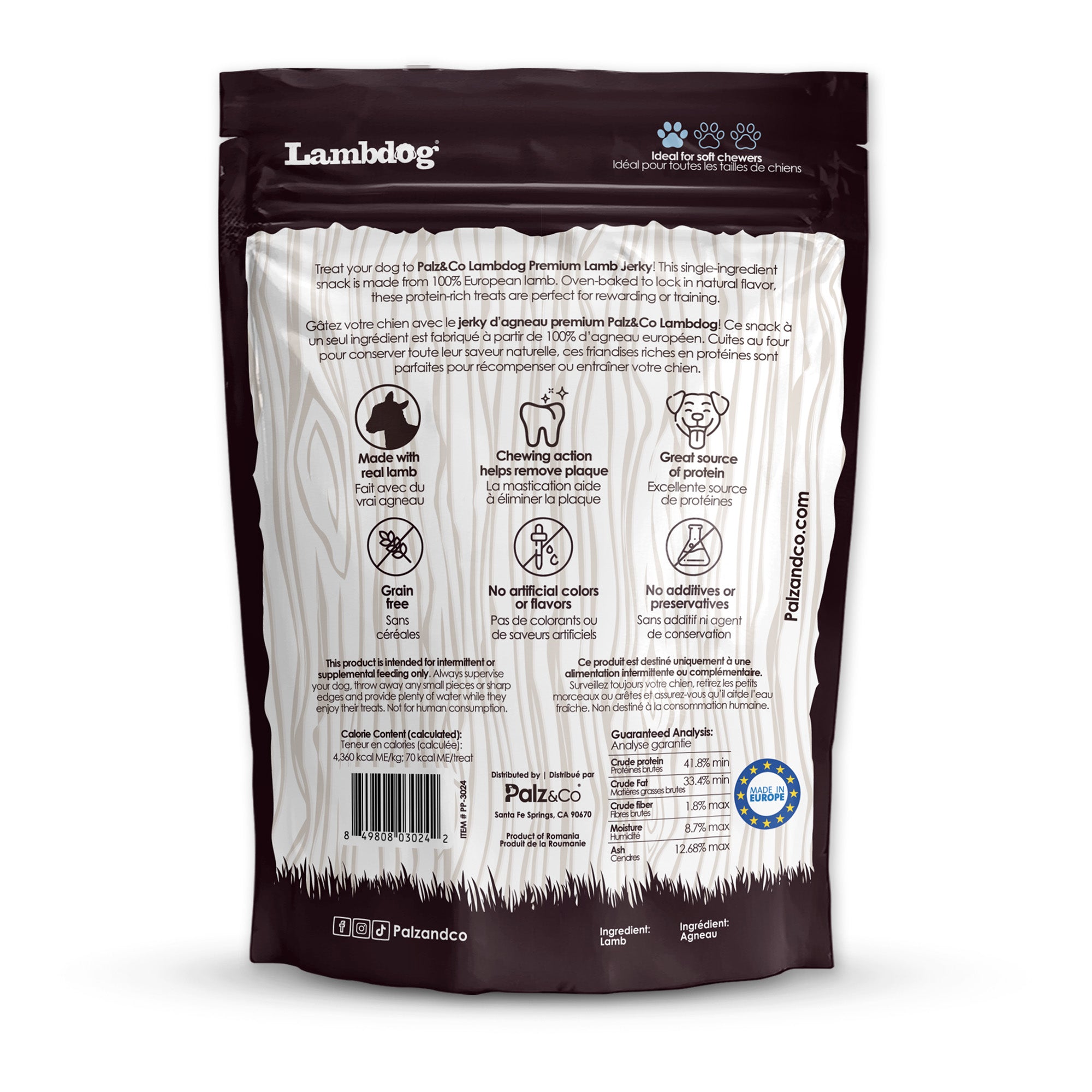 Lambdog Lamb Jerky Chews - Pack of 10
