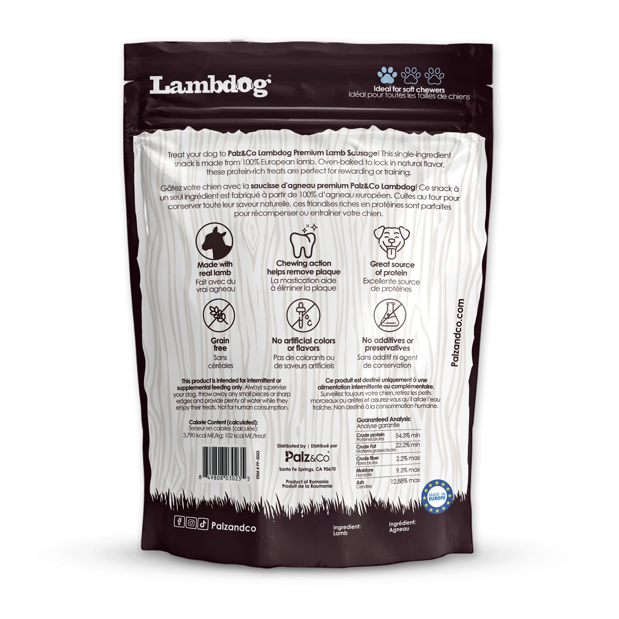 Lambdog Lamb Sausage Dog Treats - Pack of 8 & 20