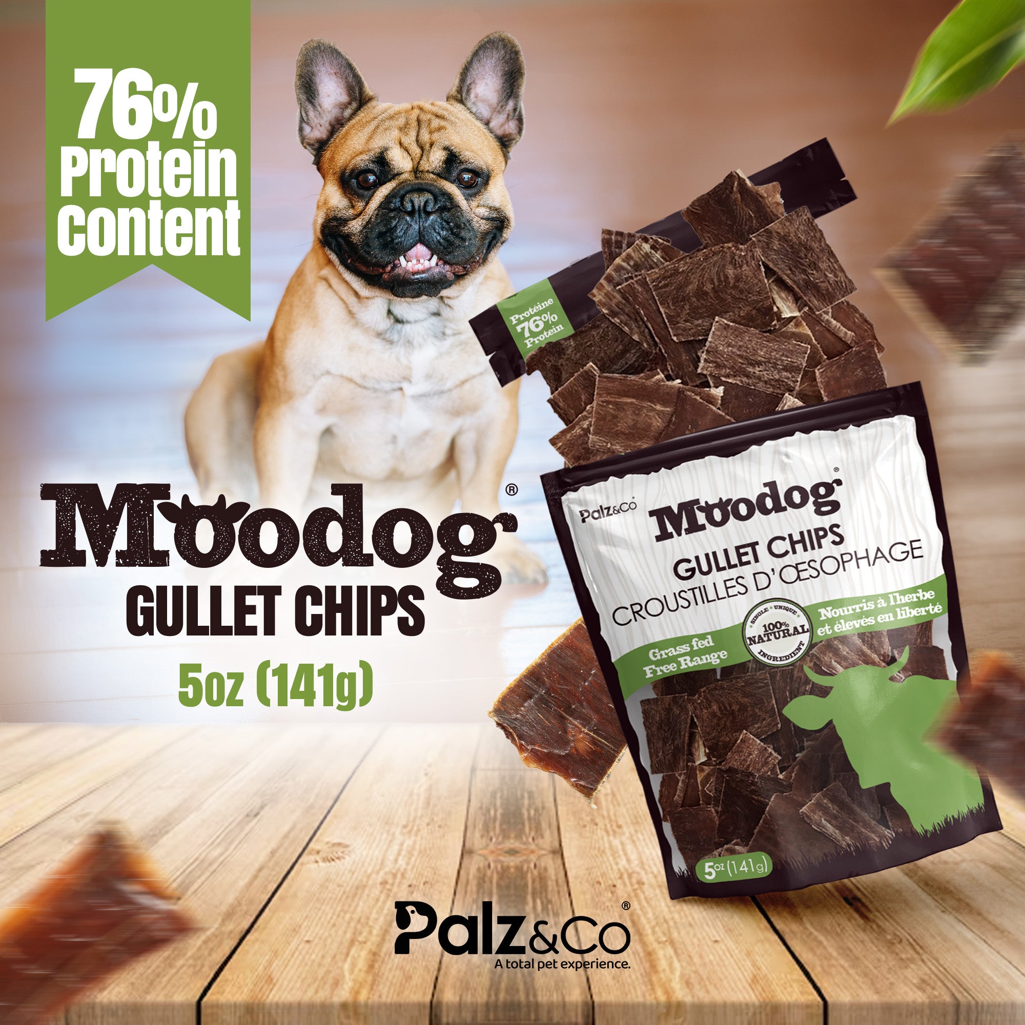 Moodog Beef Gullet Chips - 5 oz