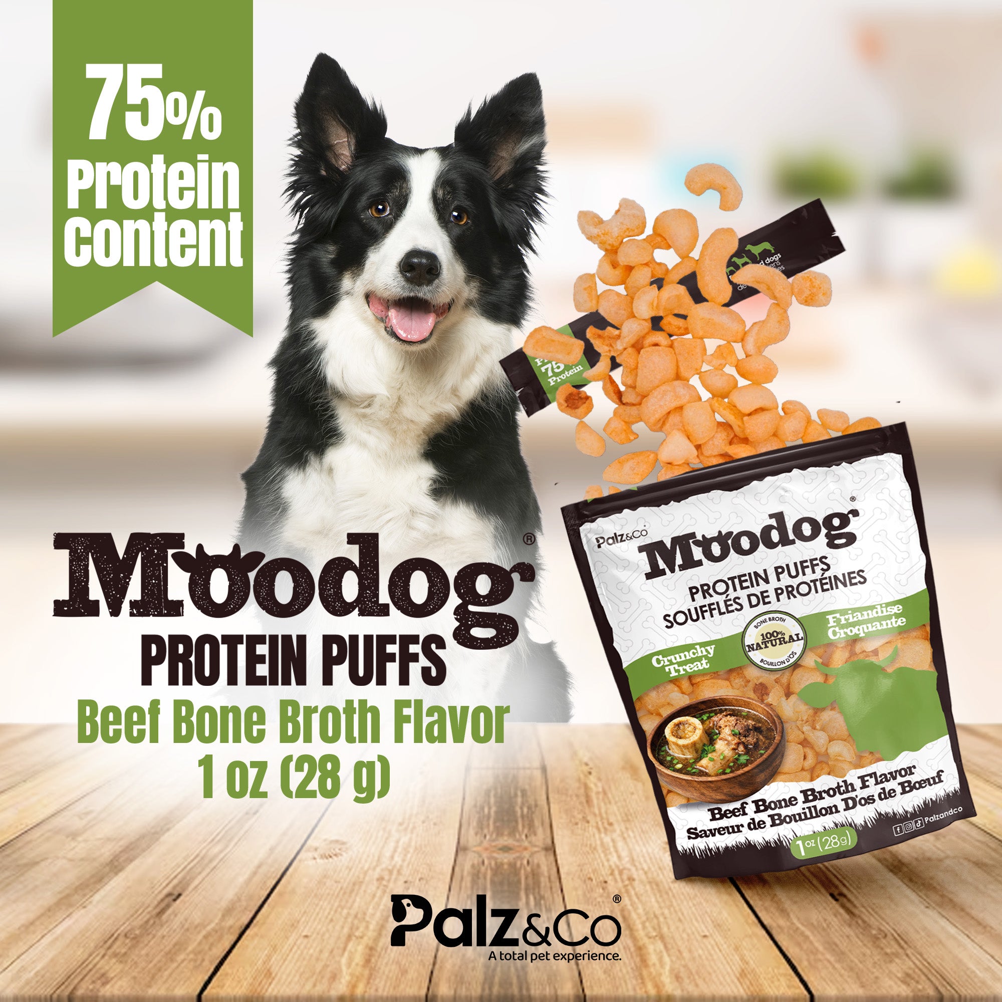 Moodog Beef Protein Puffs