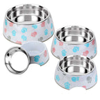 Retro Inspired Food Water Bowls, No-Skid Base - 8oz to 48oz