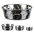 Non-Skid Stainless Steel Dog Bowl - 16oz, 32oz, 64oz