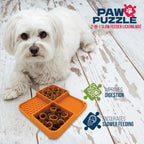 Paw Puzzle Silicone 2-in-1 Slow Feeder & Lick Mat - 3 Sizes & Colors