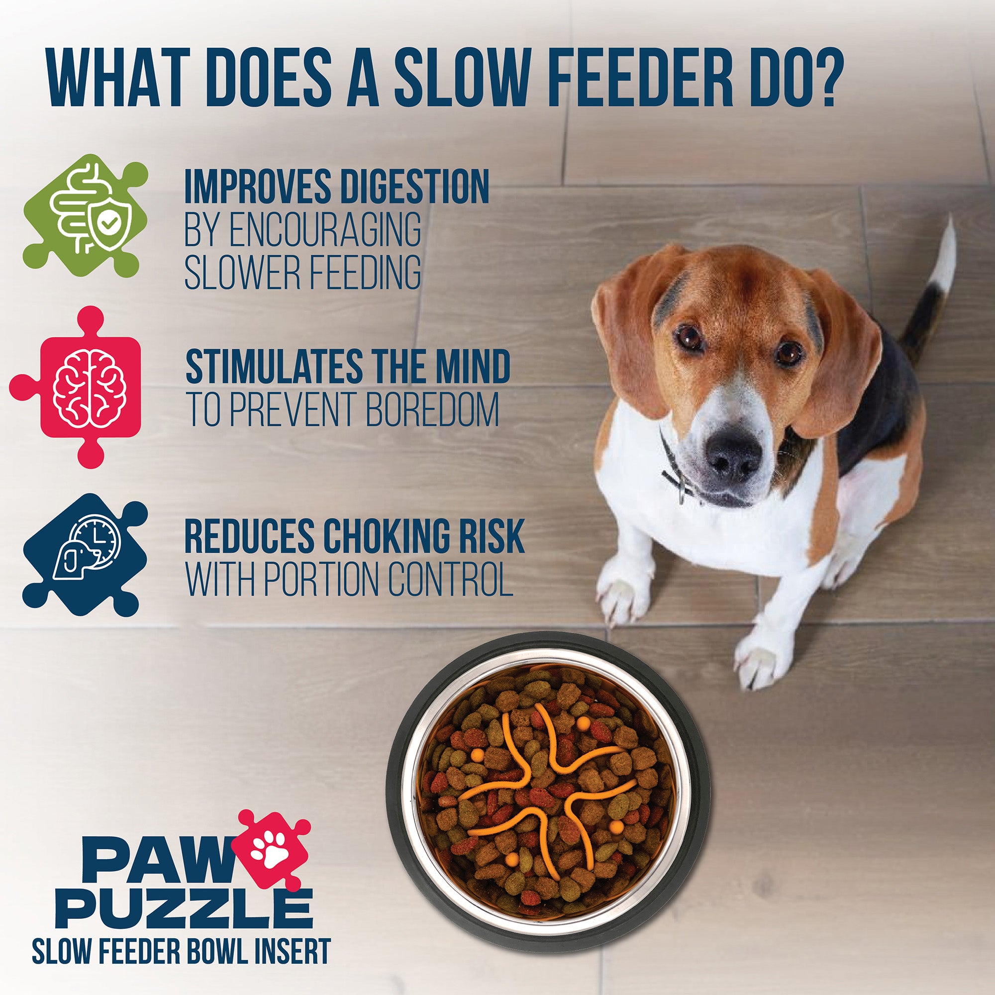 Paw Puzzle Dog Feeders Bowl Insert