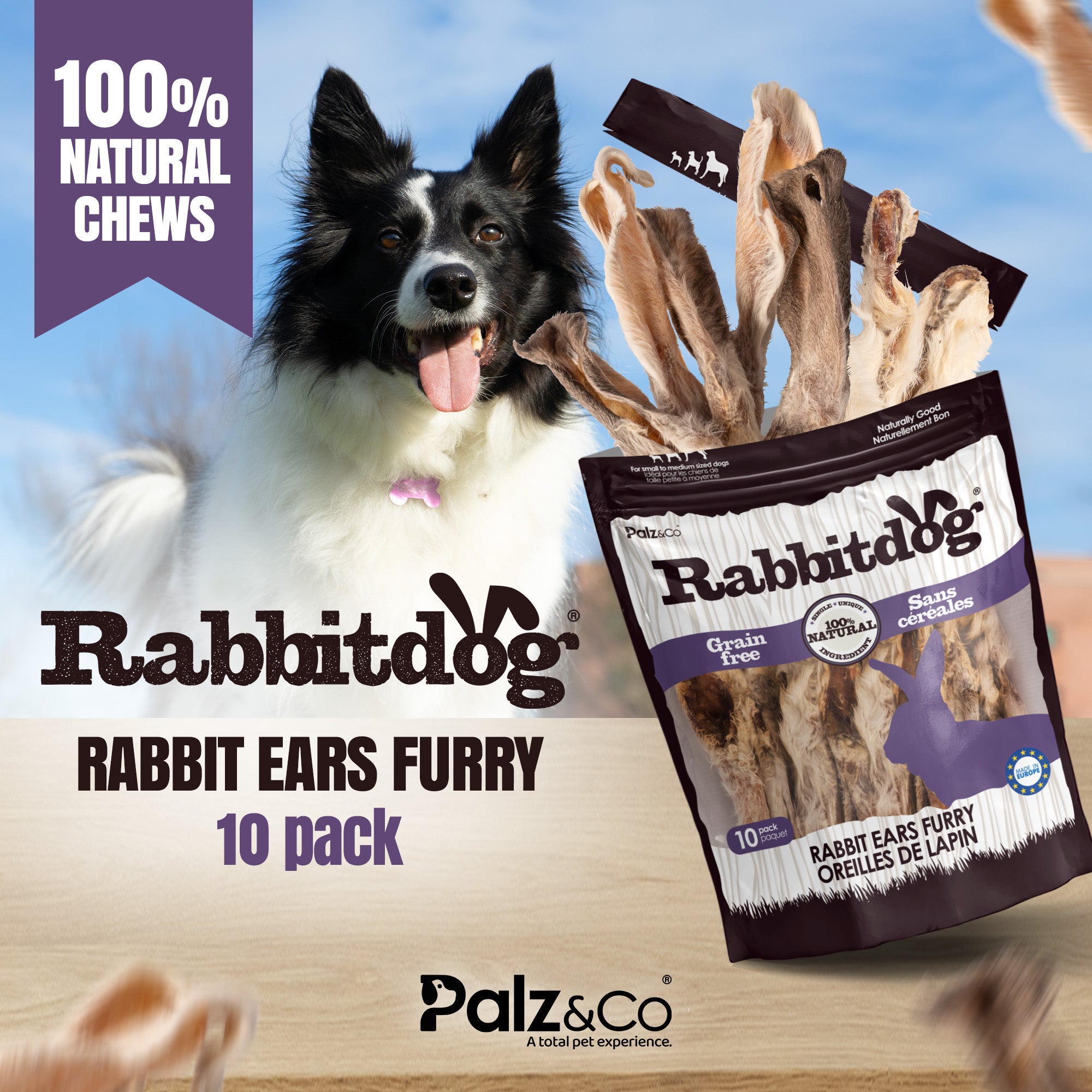Rabbitdog Rabbit Ears (With Fur) - Pack of 10, 15, & 25