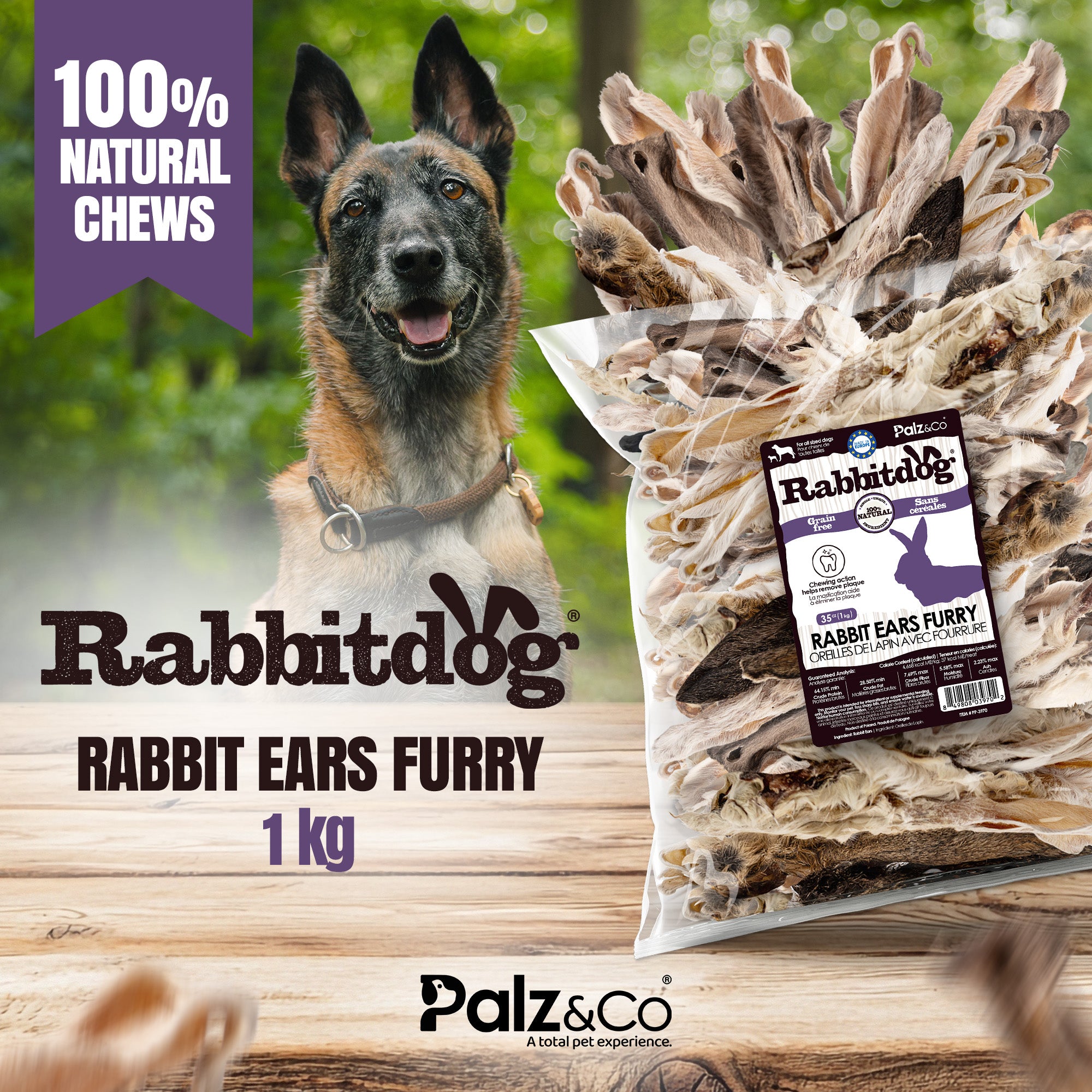 Rabbitdog Rabbit Ears - 2.2 lbs (1kg)